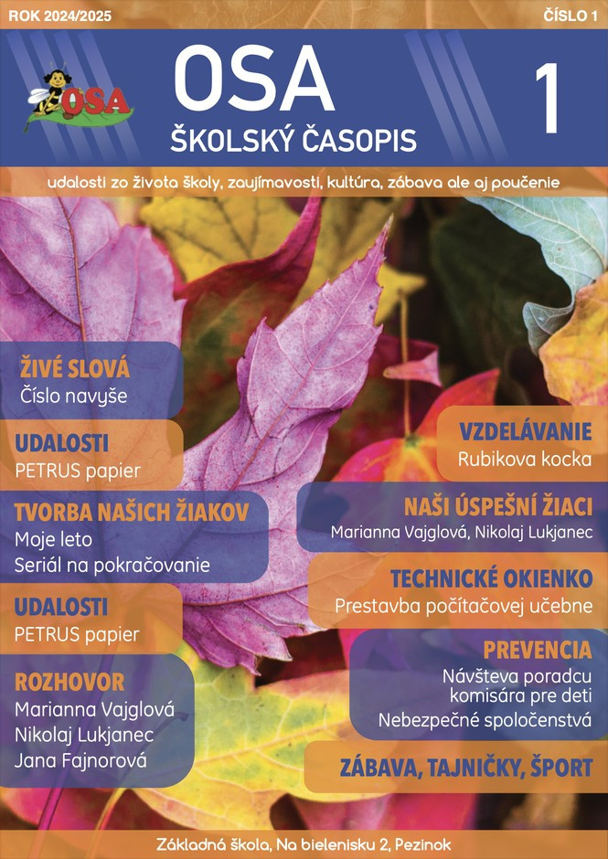 Školský časopis OSA 1 (2024/2025)