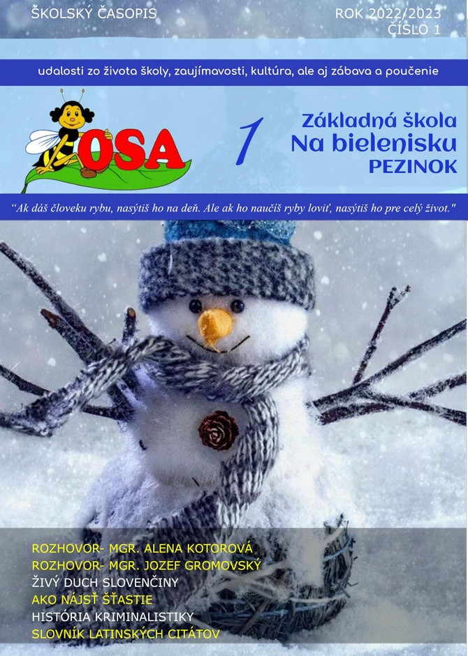 Školský časopis OSA 1 (2022/2023)